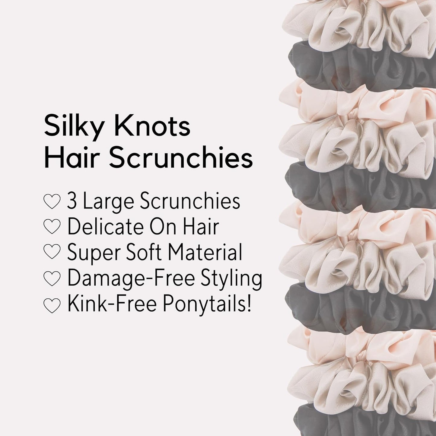 W7 Silky Hair Essentials - 4 Piece Set - Satin Headband, Scrunchies & Heatless Hair Rollers & Curler - Anti-Breakage Styling Tools
