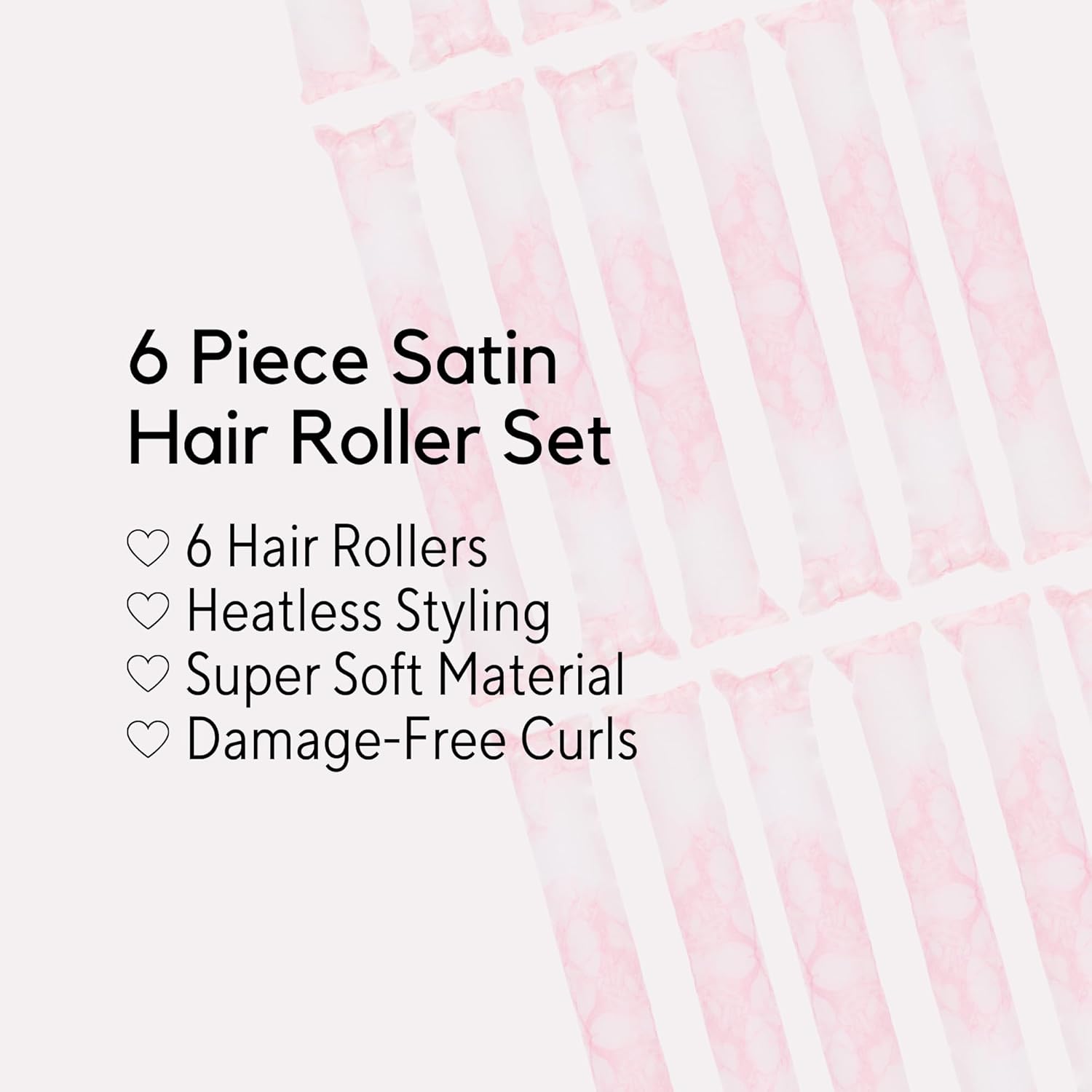 W7 Silky Hair Essentials - 4 Piece Set - Satin Headband, Scrunchies & Heatless Hair Rollers & Curler - Anti-Breakage Styling Tools