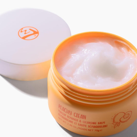 W7 Peachy Clean Makeup Removal, Aftercare & Cleansing Set - Remove Makeup, Moisturise & Soothe Skin and Lips - Including Sweet Dreams Overnight Lip Mask and Watermelon Wave Hydro-Glow Moisturiser