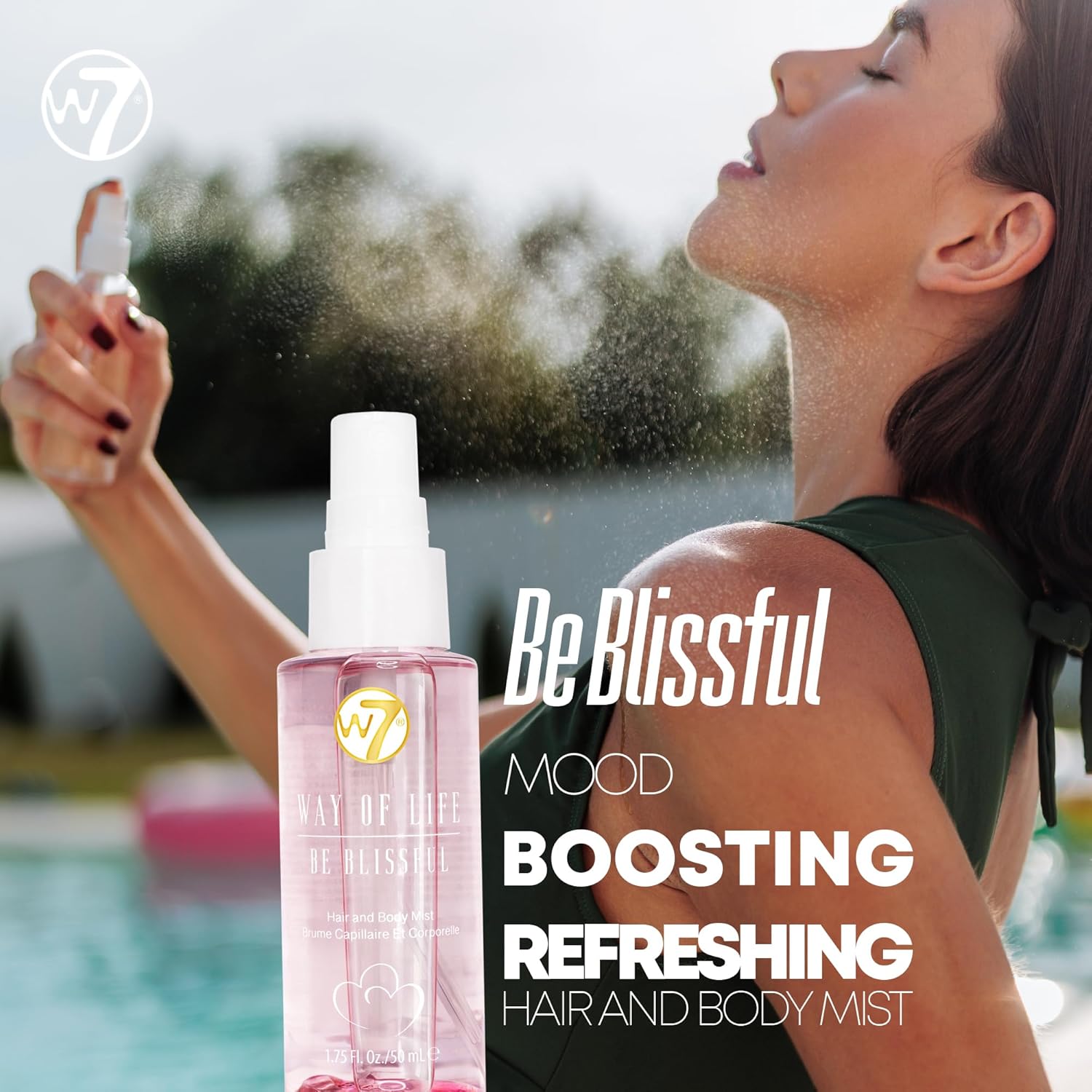 W7 VAY-CAY Be Blissful - Travel Size Skincare Set | Carry On Luggage Essentials: Shower Gel & Body Wash, Body Butter & Body Mist | Energizing & Hydrating Body Care for Glowing Skin